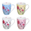 Кружка 350мл, фарфор, "Соцветие", 4 цв
