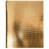 Тетрадь А5, 96 л., клетка, 65 г/м², на скобе, облож. бумвинил, тисн. "croco", Hatber Metallic