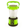 Фонарь кемпинг. 6015 (акк. 4V 2Ah или 4xR6, солнечн. бат) 12св/д 6W,зеленый/пластик,2 реж. Облик 