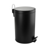 Ведро 12 л, круглое с педалью, черного цвета, из нержавеющей стали марки 410 2412