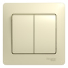 Выкл. СУ 2 кл. беж. (пл.осн.) GSL000252 Schneider GLOSSA