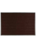 Коврик грязезащитный, 60х90 см, прямоугольный, резина, с ковролином, ребристый, коричневый