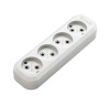 Колодка 4 гн. 10А 250В (корп. ABS, белая) MGP141 Makel
