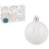 Набор елочных украшений 6 шт, белый, 6 см, SYQB3-0123078	8078		