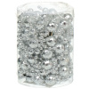 Бусы новогодние пластик, 1.4х500 см, кругл, серебр, SY18ZL-86 S