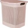 Корзина для белья Keeplex Ajur с откидной крышкой 35л 43х34х45см бежевый топаз KL410011005