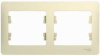 Рамка 2-пост. беж. GLOSSA GSL000202