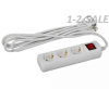 Удл. ЭРА сет. удл. ПВС 3х1 3 роз. 3 м 16А/3500Вт земля, выкл (корпус нег. PP) U-3es-3m (РФ) 3749