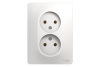 Розетка 2-ая 2Р белый GLOSSA GSL000120