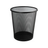 Ведро круглое, 12 л, сетчатое, офисное, металл, б/крышки, черное САНАКС 42112