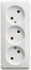 Розетка ОУ 3-м. без з/к 16А/250В бел. ЭТЮД PA16-009B