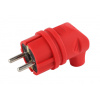 Вилка угловая каучук  ЭРА V9-RED 2P+PE 1х16А 220-240V красная IP44 4981 (Турция)
