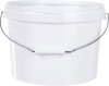 Ведро п/п 11л круглое, с метал ручкой, с белой крышкой, цв. белый