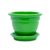 Горшок фиалочница зел. глянец 035-0-016