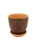 Кашпо керамическое Мрамор Коричневый d14													