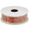 Лента декоративная 270х2.5 см, красный с золотом, Y4-4209 5723