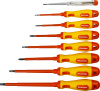 Отвертки изолированные 1000 В, CrV сталь, пластик. ручки, пластиковый кейс, набор 8 шт.+ 1 индикаторн