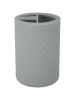 Стакан для зубных щеток, 7.8х7.8х11.8 см, пластик, серый шторм, Plast team, Stockholm