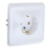 Розетка СУ 1-м с з/к 16А/250В  защ. шторки бел. ЭТЮД-LEXEL PC16-004B