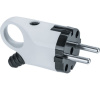 Вилка Navigator угловая 16А с кольцом, земля белая NCA-PL03-16A-E-WH 61361
