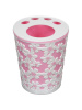 Стакан для зубных щеток, пластик, бело-розовый, Альтернатива, Дольче Вита, М4714