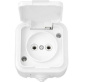 Розетка Bylectrica 1кл. ОУ 10А бел. пласт.крышка IP54РA16-296