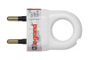 Вилка электрич. каб. Helium 6А 2P+E прямая бел. Leg 050162 