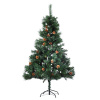 Сосна напольная с шишками, 150см, 420 веток, ПВХ, зеленая 385-231