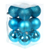 Елочный шар 12 шт, бирюз, 7 см, SYQA-0122254  4660185510495	