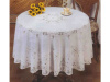 Скатерть ПВХ CROCHET D 150см белая С311
