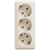 Розетка 3 мест. ОУ крем. (пласт. осн., земля) PA16-011K Schneider Этюд