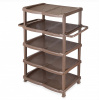 Полка д/обуви Эльф 5 секций коричневая.Э-034