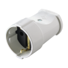 Штепсель 16А 250В (ABS, белый, земля) 10003 MAKEL