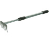 Грабли малые 5 зубчиков (JD6057 С) с телескопической ручкой САДОВИТА