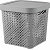 Корзина для хранения с крышкой Plast Team STOCKHOLM, 20 л серый шторм