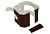 Держатель трубы (кронштейн трубы) на дерево прямоуг. РЕ  RAL 8017 шоколад