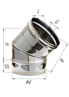 колено 135 град