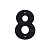 Цифра 8 металлическая черная 145*100 LNT14 BL #8