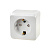 Розетка 1-м откр. уст. с з/к 16А/250В защит. шторки бел. ЭТЮД-LEXEL  PA16-004B