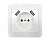 Роз. СУ 1 мест. ASD/InHome CLASSICO 16А бел. (земля, керам. осн.) 2147+2usb