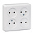 Розетка ОУ 4-м. бел. (пласт. осн.) PA16-205B Schneider Этюд