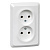 Розетка СУ 2-м. бел. новый (пласт. осн.) PC16-105B Schneider Этюд