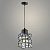 Светильник подвесной LUM 3688/1HQ BK+BK 1х40W E27 d130 h1000 	
