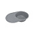 Мойка ML-GM16 овальная с крылом, темно-серая (309), 455*720*180мм