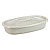 Миска 1,5л М1322 прямоугольная с крыш., белый ротанг