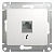 Розетка TF 1-ая RJ11 белый GLOSSA	GSL000181T