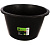 Таз строительный круглый, черный, 30л, Россия// Сибртех