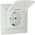 Розетка 1-м СП Мира с/з крыш.керам.бел./бел 701-0202-123