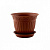 Кашпо "Виноград" D26 с поддоном 4,0л терракот