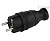 Вилка прямая каучук 2P+PE 1x16A 220-240 IP44 470517 General